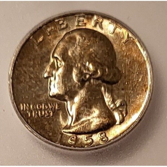 1958 Washington Quarter Type B Reverse Variety FS-901 MS67 ICG Toned - Picture 3 of 4
